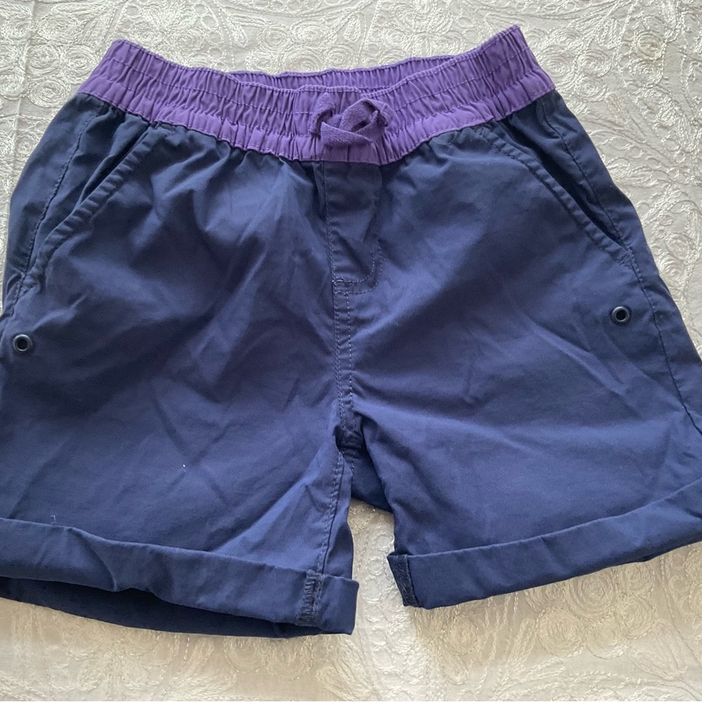 VGUC Eddie Bauer Navy & Purple Shorts with Pockets - Size 7/8